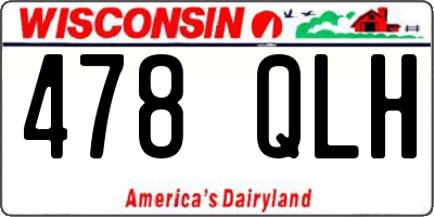 WI license plate 478QLH