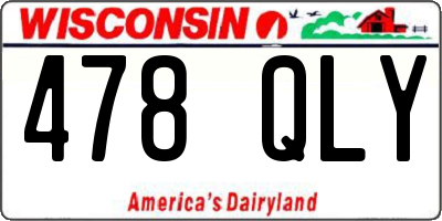 WI license plate 478QLY
