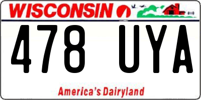 WI license plate 478UYA