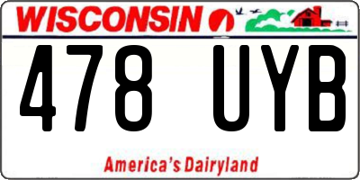 WI license plate 478UYB