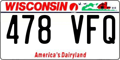 WI license plate 478VFQ