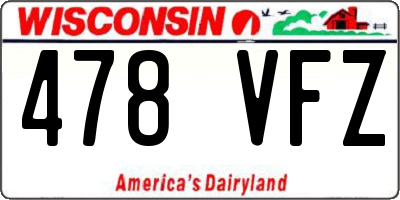 WI license plate 478VFZ