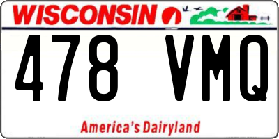WI license plate 478VMQ