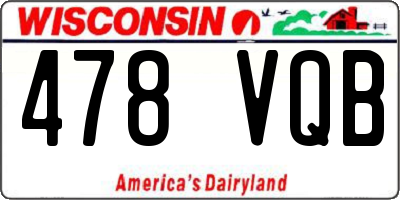 WI license plate 478VQB