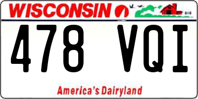 WI license plate 478VQI