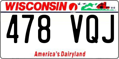 WI license plate 478VQJ