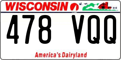 WI license plate 478VQQ