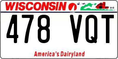 WI license plate 478VQT