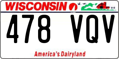 WI license plate 478VQV