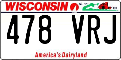 WI license plate 478VRJ