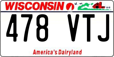 WI license plate 478VTJ