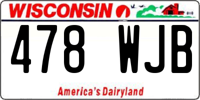 WI license plate 478WJB