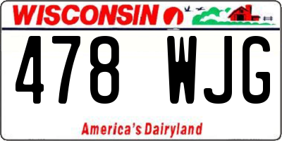 WI license plate 478WJG