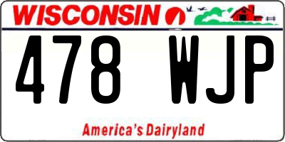 WI license plate 478WJP