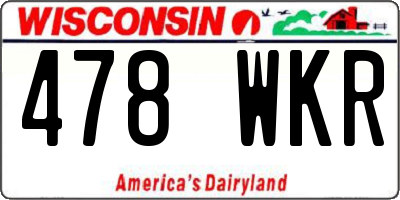 WI license plate 478WKR
