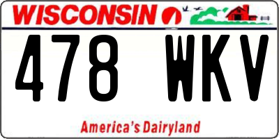 WI license plate 478WKV
