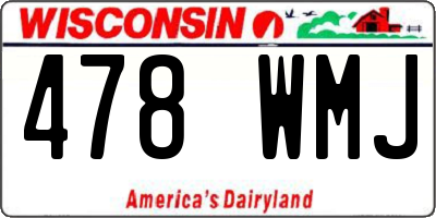 WI license plate 478WMJ