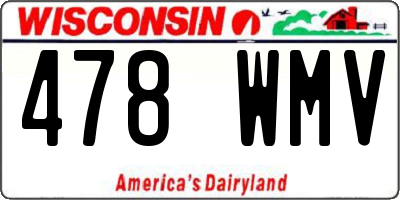 WI license plate 478WMV