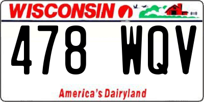 WI license plate 478WQV