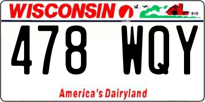 WI license plate 478WQY