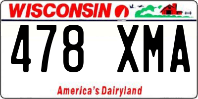 WI license plate 478XMA