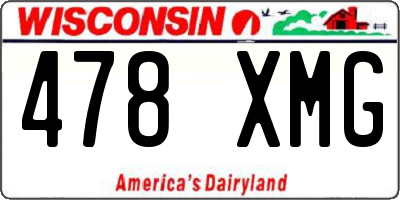WI license plate 478XMG
