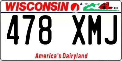WI license plate 478XMJ
