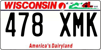 WI license plate 478XMK