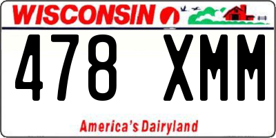 WI license plate 478XMM