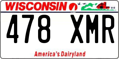 WI license plate 478XMR