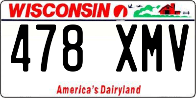 WI license plate 478XMV
