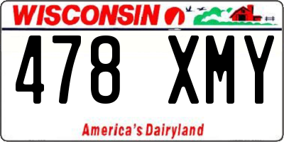 WI license plate 478XMY