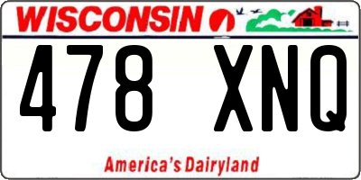 WI license plate 478XNQ