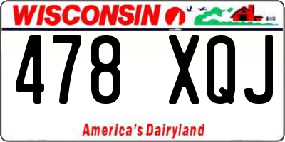 WI license plate 478XQJ