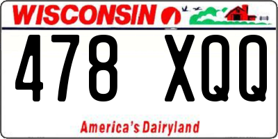 WI license plate 478XQQ