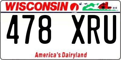 WI license plate 478XRU