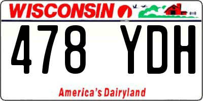 WI license plate 478YDH