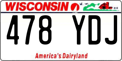 WI license plate 478YDJ