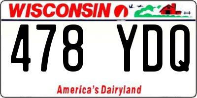 WI license plate 478YDQ