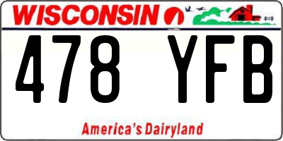 WI license plate 478YFB