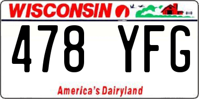 WI license plate 478YFG