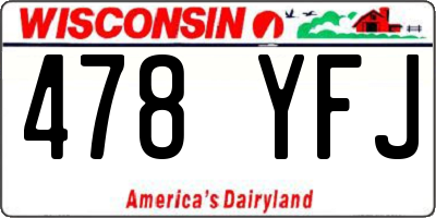 WI license plate 478YFJ