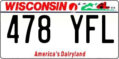 WI license plate 478YFL