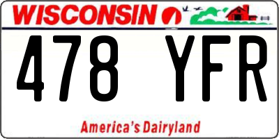 WI license plate 478YFR