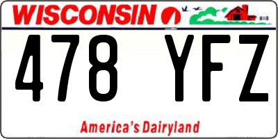 WI license plate 478YFZ