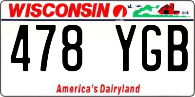 WI license plate 478YGB