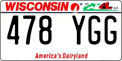 WI license plate 478YGG