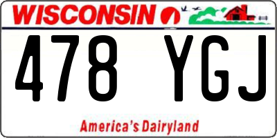 WI license plate 478YGJ