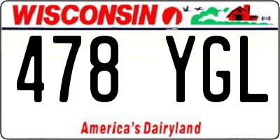 WI license plate 478YGL