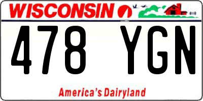 WI license plate 478YGN